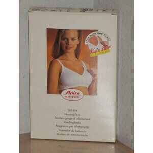 Anita Maternity Women's Soft Cup Nursing Bra #5067 Size 38 B White Kwik Flip New
